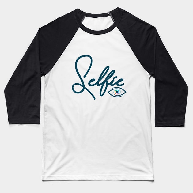 Selfie Baseball T-Shirt by Designer's Inn